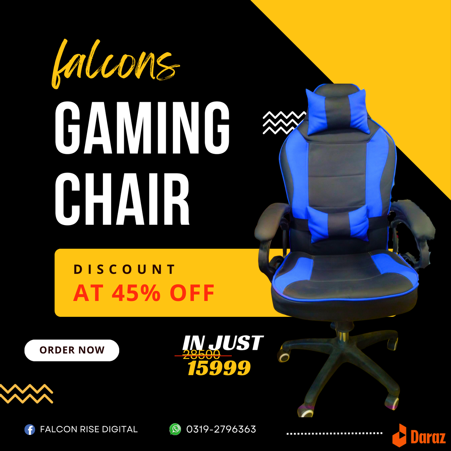 Razer Axotic Gaming Chair – Best Gaming Chair in Pakistan | High-Quality Imported Leather Chair with Reclining Option, Comfortable Armrests & Smooth Wheels